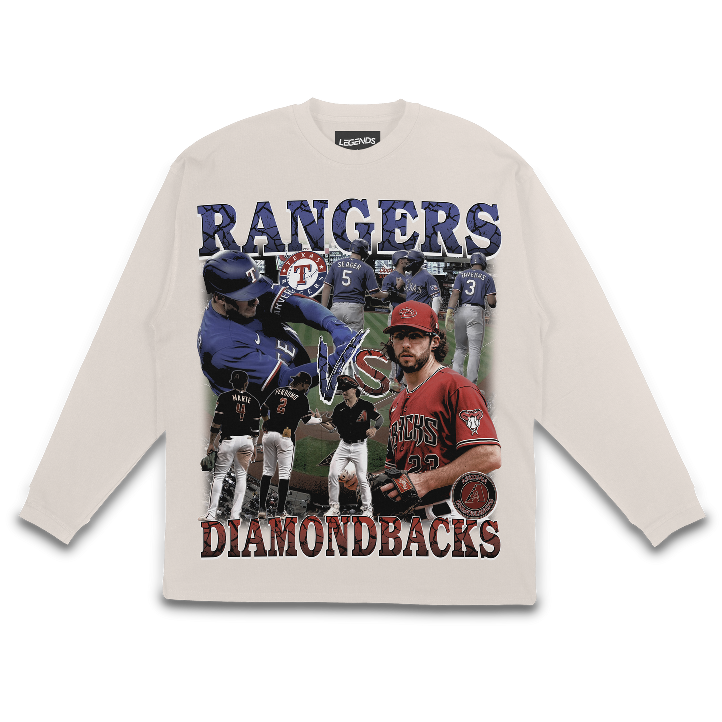 RANGERS VS D-BACKS LONG SLEEVE TEE