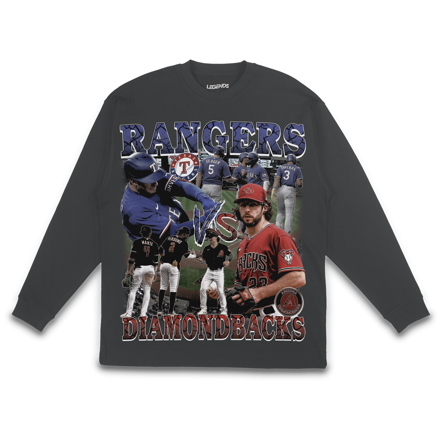 RANGERS VS D-BACKS LONG SLEEVE TEE