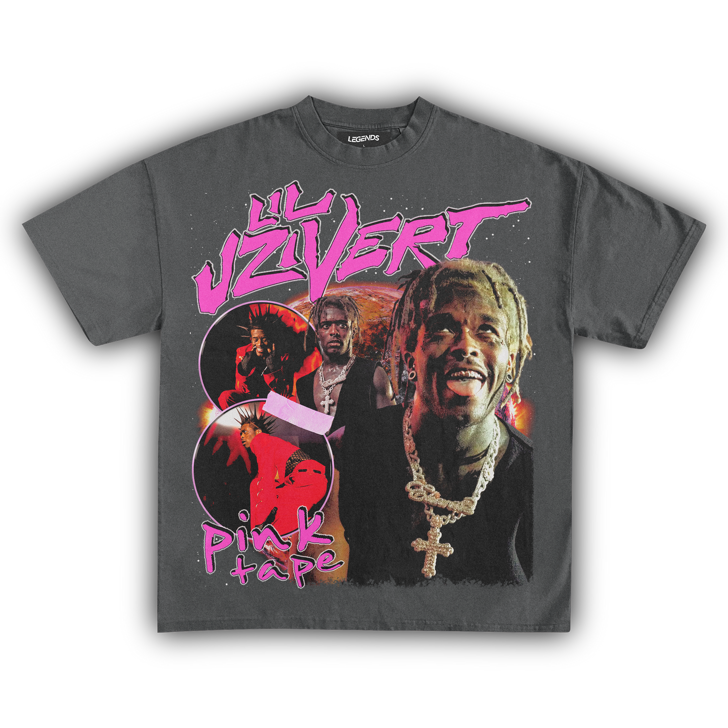 LIL UZI VERT PINK TAPE TEE