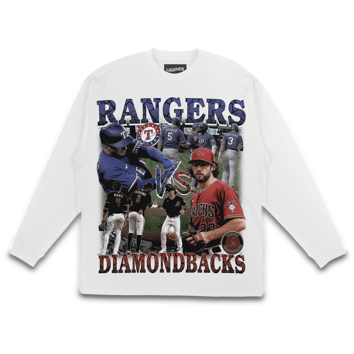 RANGERS VS D-BACKS LONG SLEEVE TEE